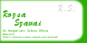 rozsa szavai business card