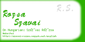 rozsa szavai business card